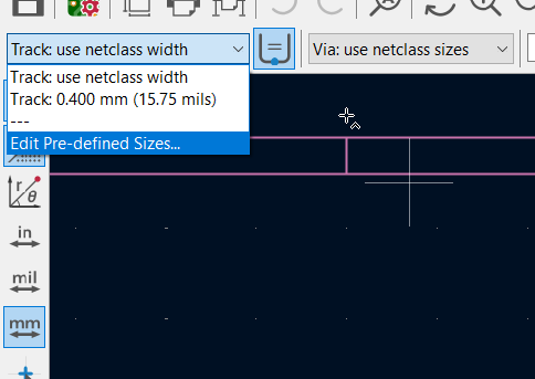 Track size